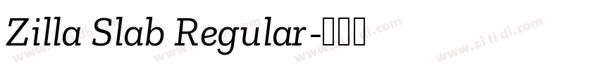 Zilla Slab Regular字体转换
